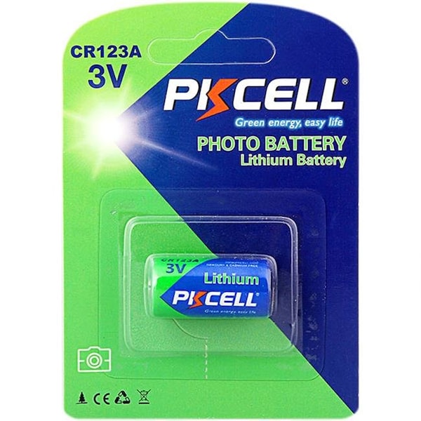 Pkcell PK Cell CR123A-1B 3.0V Ultra Lithium Photo Battery CR123A-1B - main